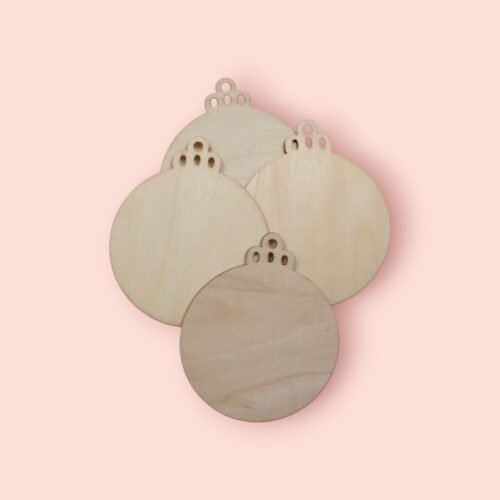 Houten kerstbal blanco