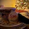 Kerstbal hout vinyl