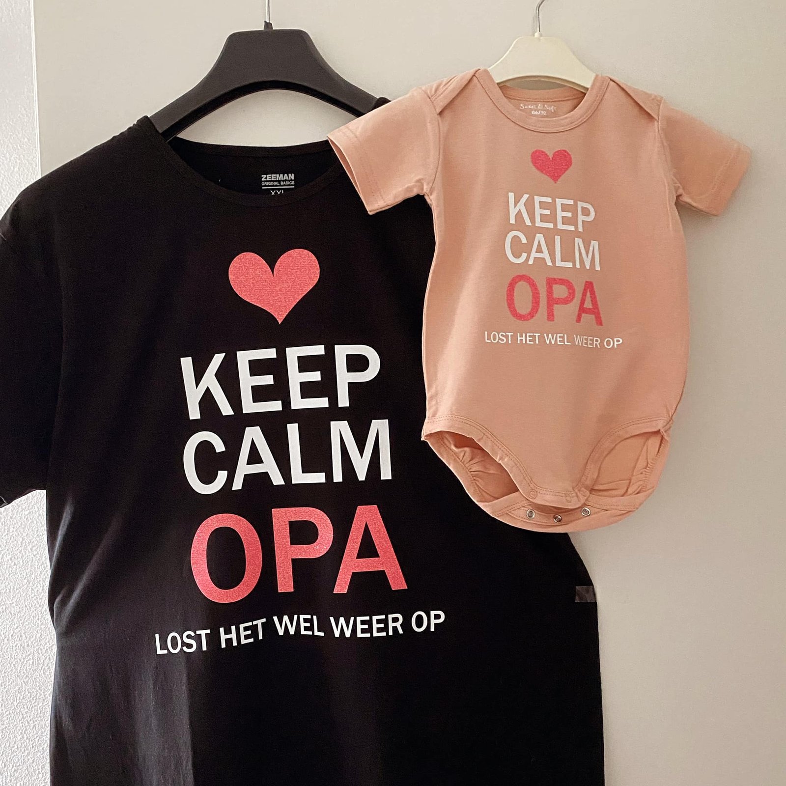 Bedrukt shirt en romper