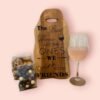 Teakhout met handvat - wines