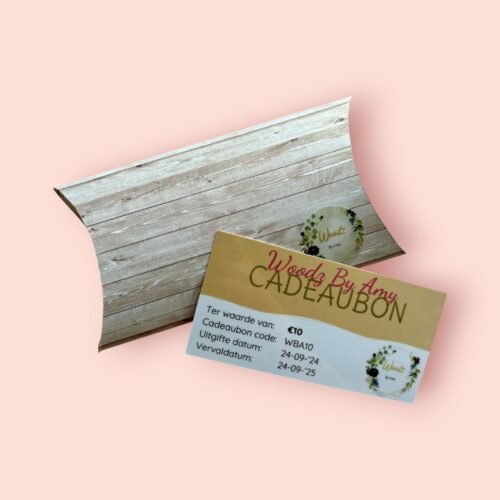 Woodz by Amy cadeaubon met verpakking