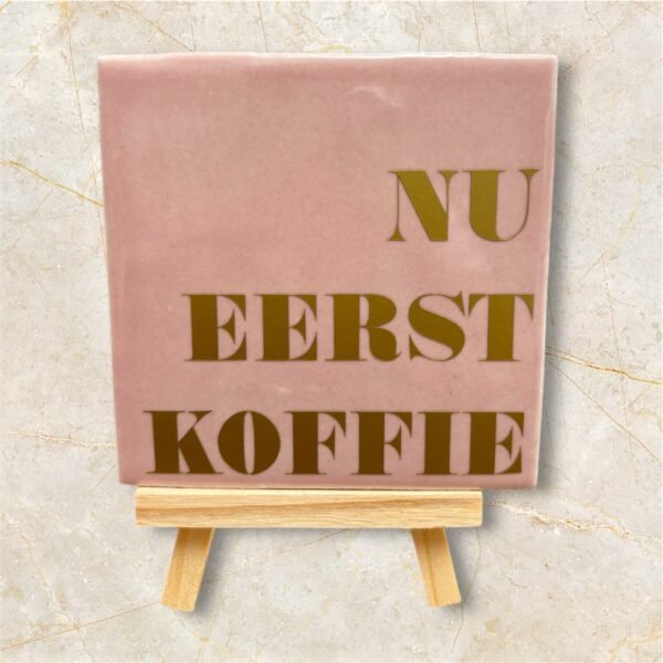 Tegel met tekst roze