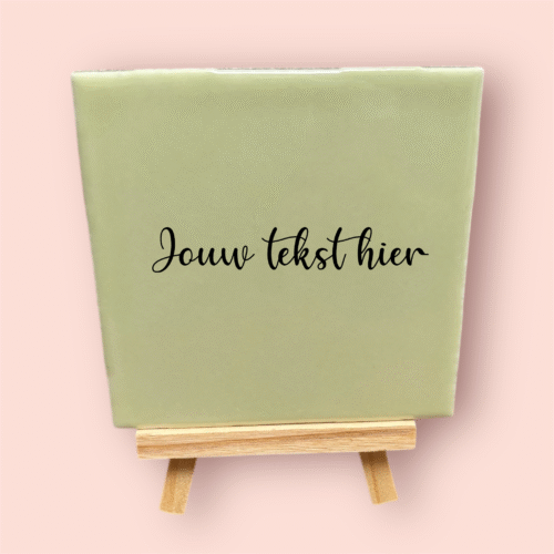 Tegel met tekst mint groen