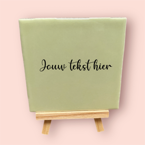 Tegel met tekst mint groen