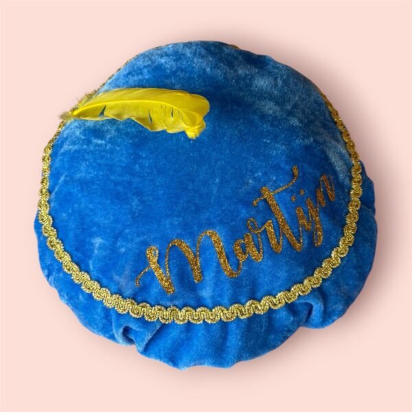 Pietenmuts blauw Pietenmuts met naam