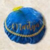 Pietenmuts blauw met naam Pietenmuts met naam